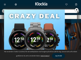 'klockia.se' screenshot