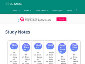 'studynotes.pk' screenshot