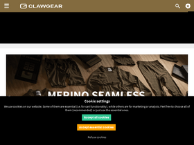 'clawgear.com' screenshot