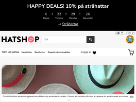 'hatshop.se' screenshot