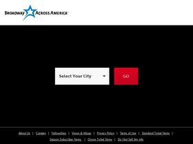 'broadwayacrossamerica.com' screenshot