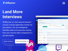 'skillsyncer.com' screenshot