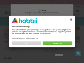 'hobbii.no' screenshot