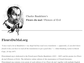'fleursdumal.org' screenshot