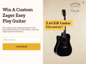 'zagerguitar.com' screenshot