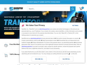 'sarmsstore.co.uk' screenshot