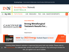 'investingnews.com.au' screenshot