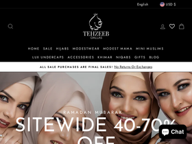 tehzeeb.store homepage screenshot
