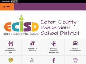 'ectorcountyisd.org' screenshot
