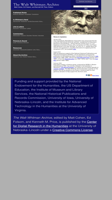 whitmanarchive.org