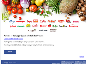 'krogerpickupfeedback.com' screenshot