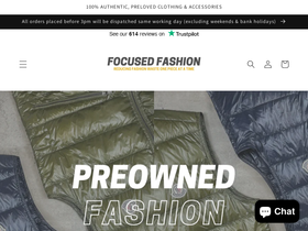 Focused Fashion  homepage screenshot