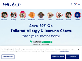 'thepetlabco.com' screenshot