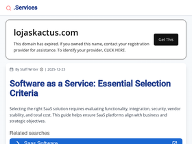 lojaskactus.com homepage screenshot