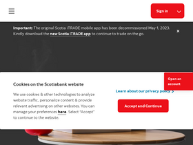 'scotiaitrade.com' screenshot