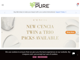 'livepure.com' screenshot