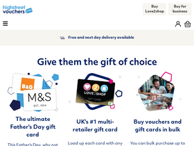 'highstreetvouchers.com' screenshot