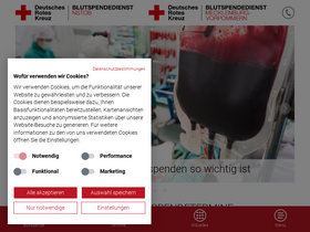 'blutspende-leben.de' screenshot