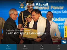 'bvuniversity.edu.in' screenshot