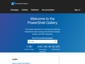 'powershellgallery.com' screenshot
