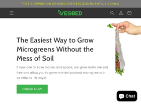 vegbed.com homepage screenshot