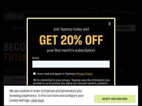 'topsteptrader.com' screenshot