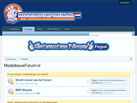 'modelbouwforum.nl' screenshot
