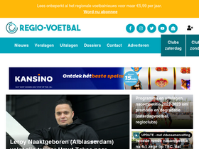 'regio-voetbal.nl' screenshot