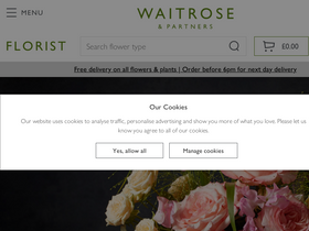 'waitroseflorist.com' screenshot