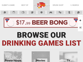 'drinkinggamezone.com' screenshot