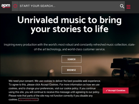 'apmmusic.com' screenshot