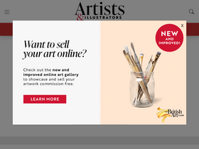 'artistsandillustrators.co.uk' screenshot