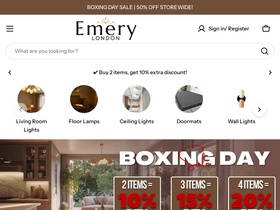 Emery London website screenshot