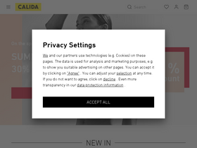 'calida.com' screenshot