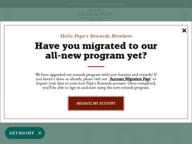 'pepespizzeria.com' screenshot