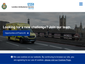 'pvac.londonambulance.nhs.uk' screenshot