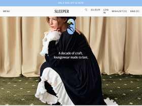 SLEEPER website screenshot