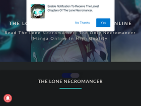 'thelonenecromancer.com' screenshot