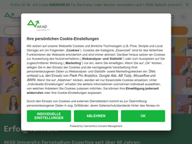 'akad.de' screenshot