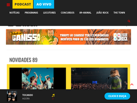 'radiorock.com.br' screenshot