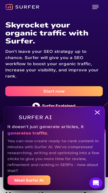 Surfer - Skyrocket your organic traffic