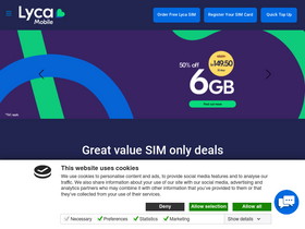 'lyca-mobile.no' screenshot