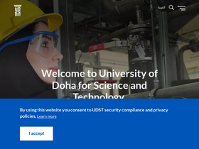 'udst.edu.qa' screenshot