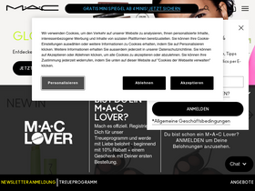 'maccosmetics.de' screenshot