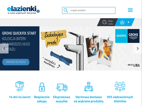 'elazienki.pl' screenshot