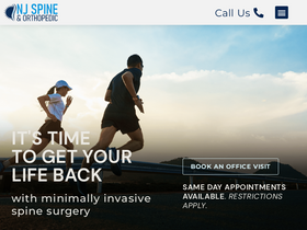 'njspineandortho.com' screenshot