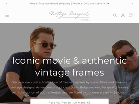 Vintage Designer Frames homepage screenshot