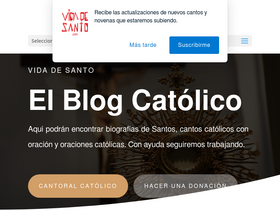'vidadesanto.com' screenshot