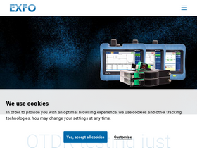 'exfo.com' screenshot