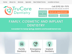 'trucaredentistry.com' screenshot